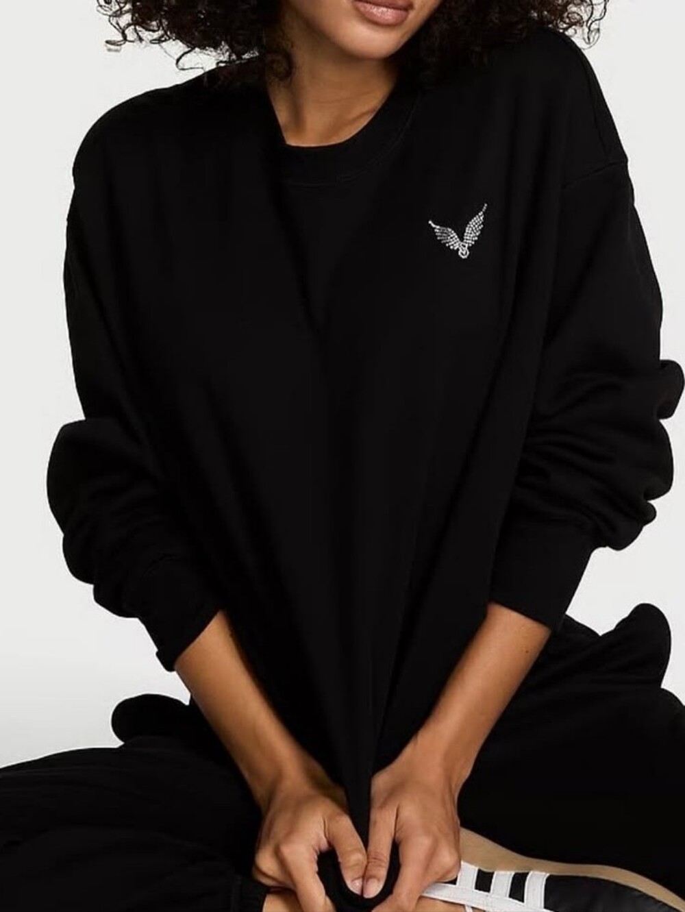 VS Iconic Fleece Crewneck Sweatshirt Sz. LG NWT